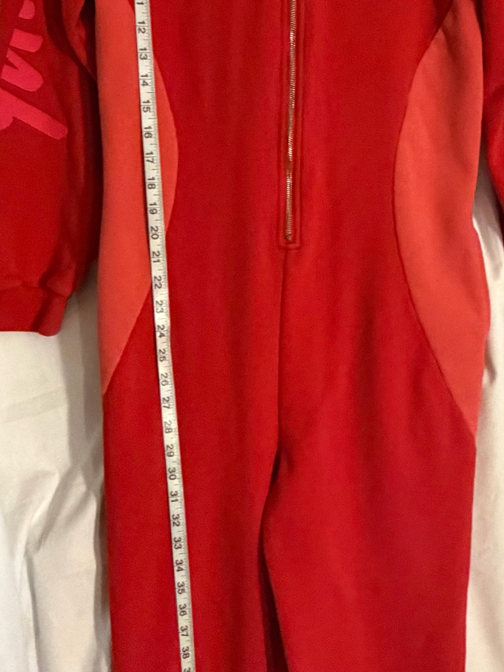 #554 YITTY Red and Orange Kids One-Piece Footie - Picture 6 of 10